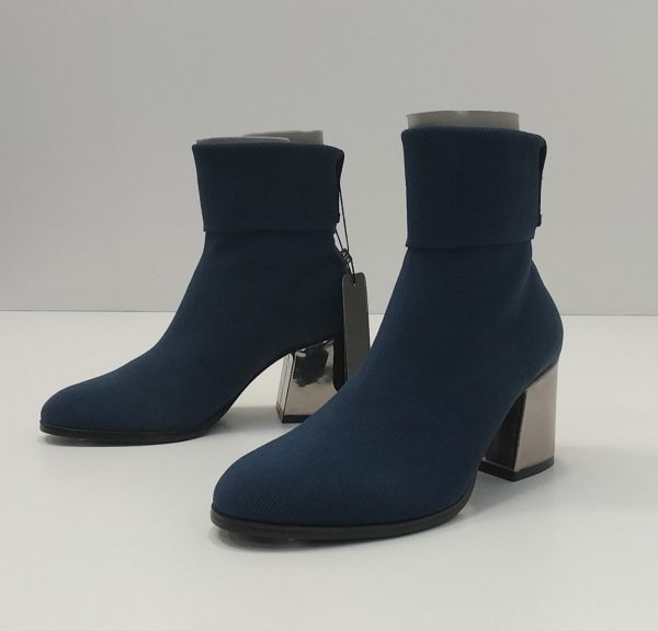 AX stivaletto con tacco argento