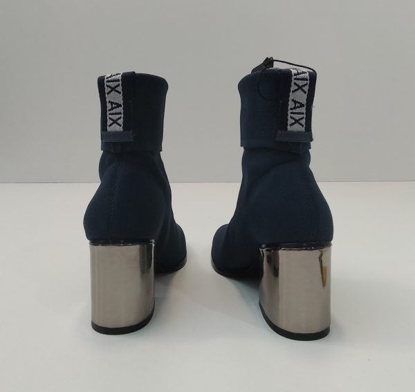 AX stivaletto con tacco argento - immagine 3